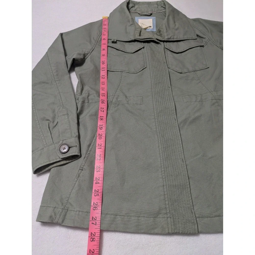 Levis Jacket Womens Small Olive Green Utility Military Pocket Utility Field Coat - Picture 10 of 11